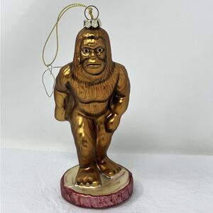 Hand Blown Glass 7" Bigfoot Christmas ornament ape spirit totem Sasquatch Yeti